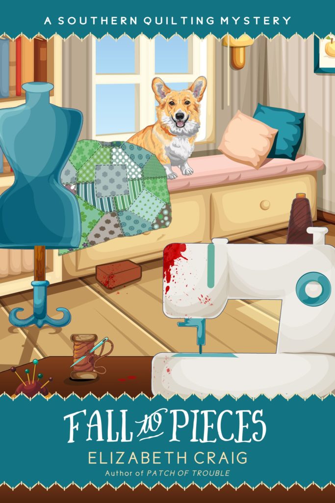 Fall to Pieces is a Southern Quilting cozy mystery by author Elizabeth Craig