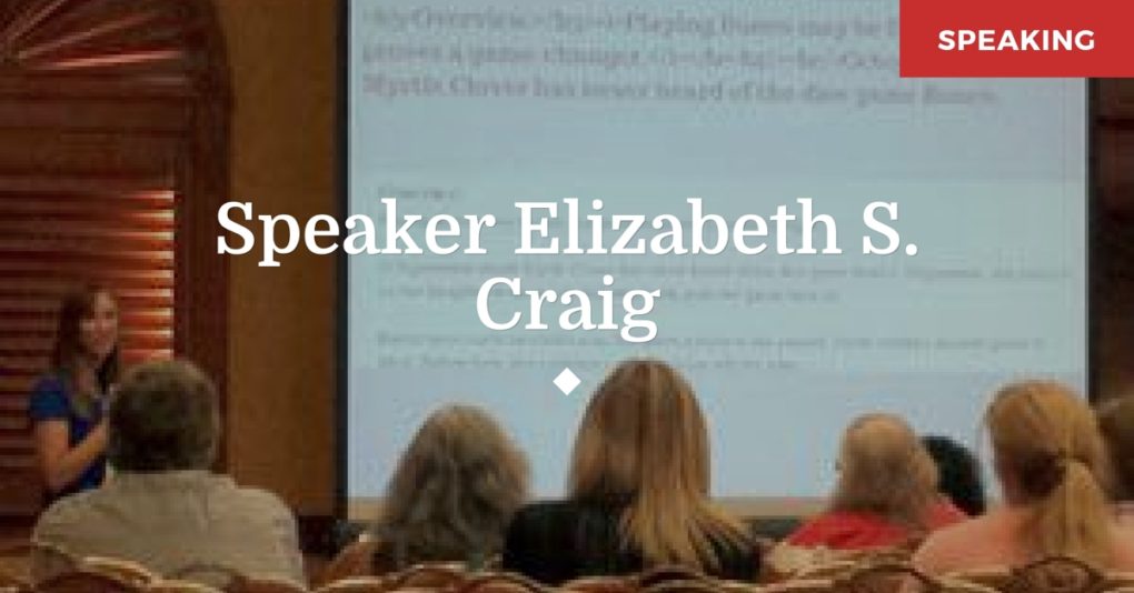 Speaker Elizabeth Spann Craig